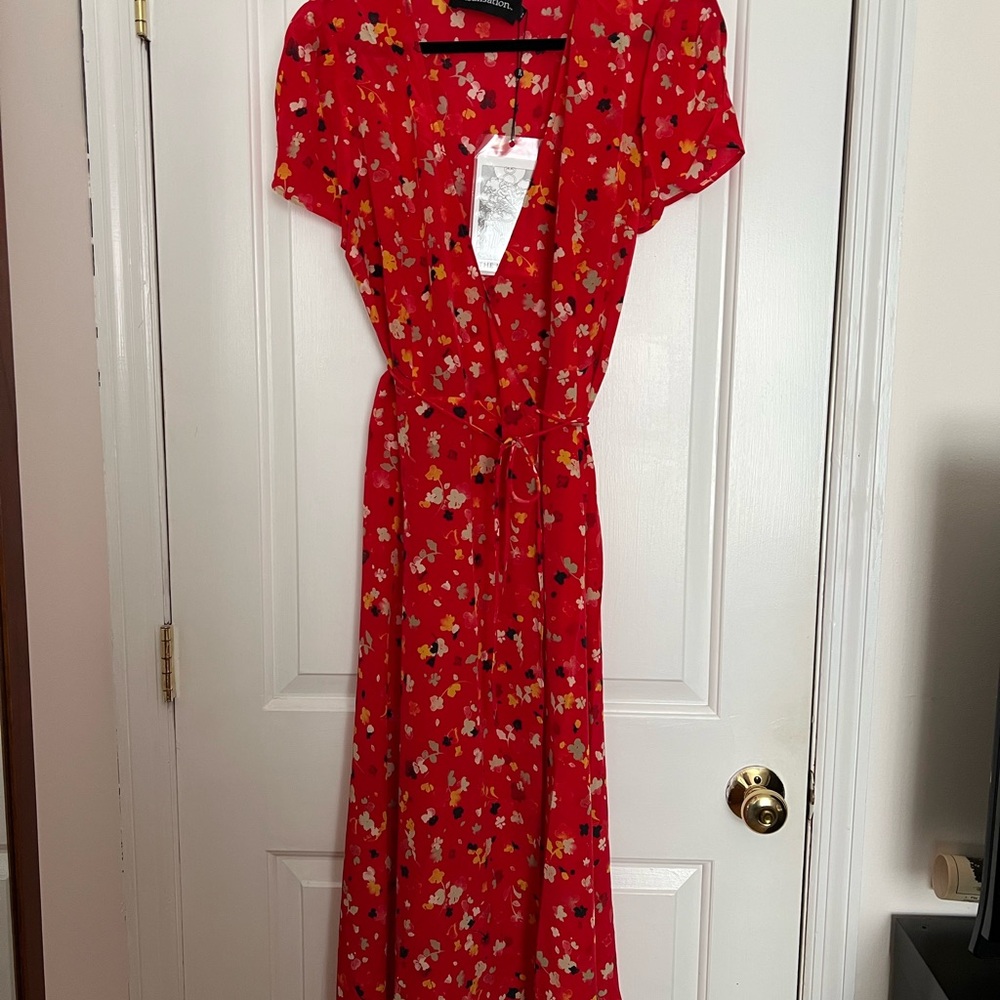 Realisation Par Teale Rouge Fleur - Red Floral Maxi Dress